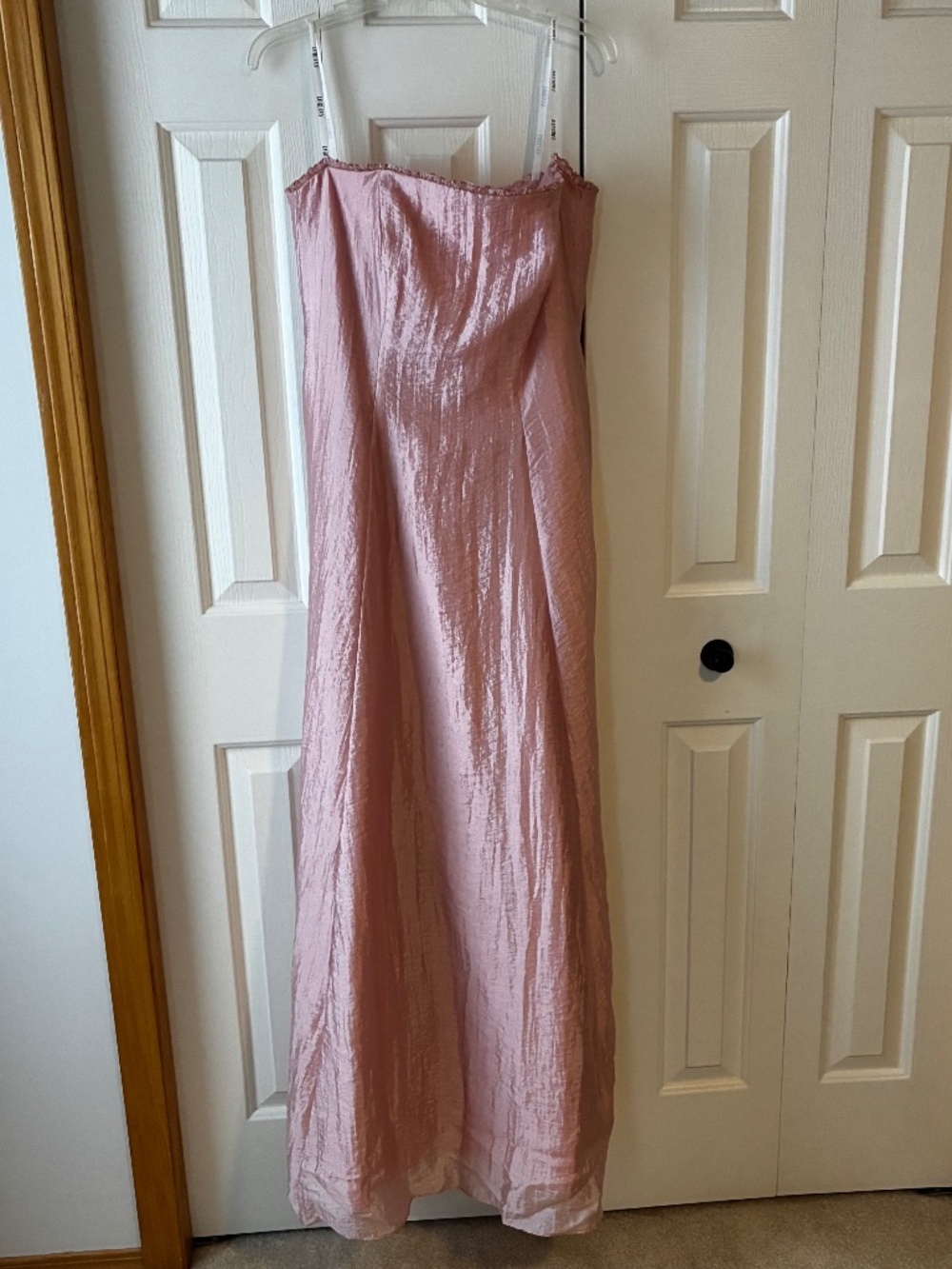 Lori Ann Montreal Pink Strapless Formal Dress with Embroidered Shawl Size 10